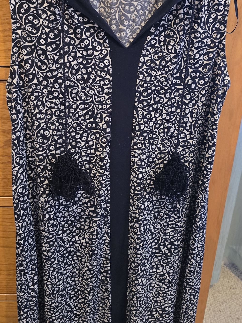 Michael Kors Navy & White Printed Shift Dress, Women's XS